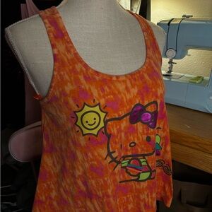 Hello Kitty Orange and Purple Tank Top